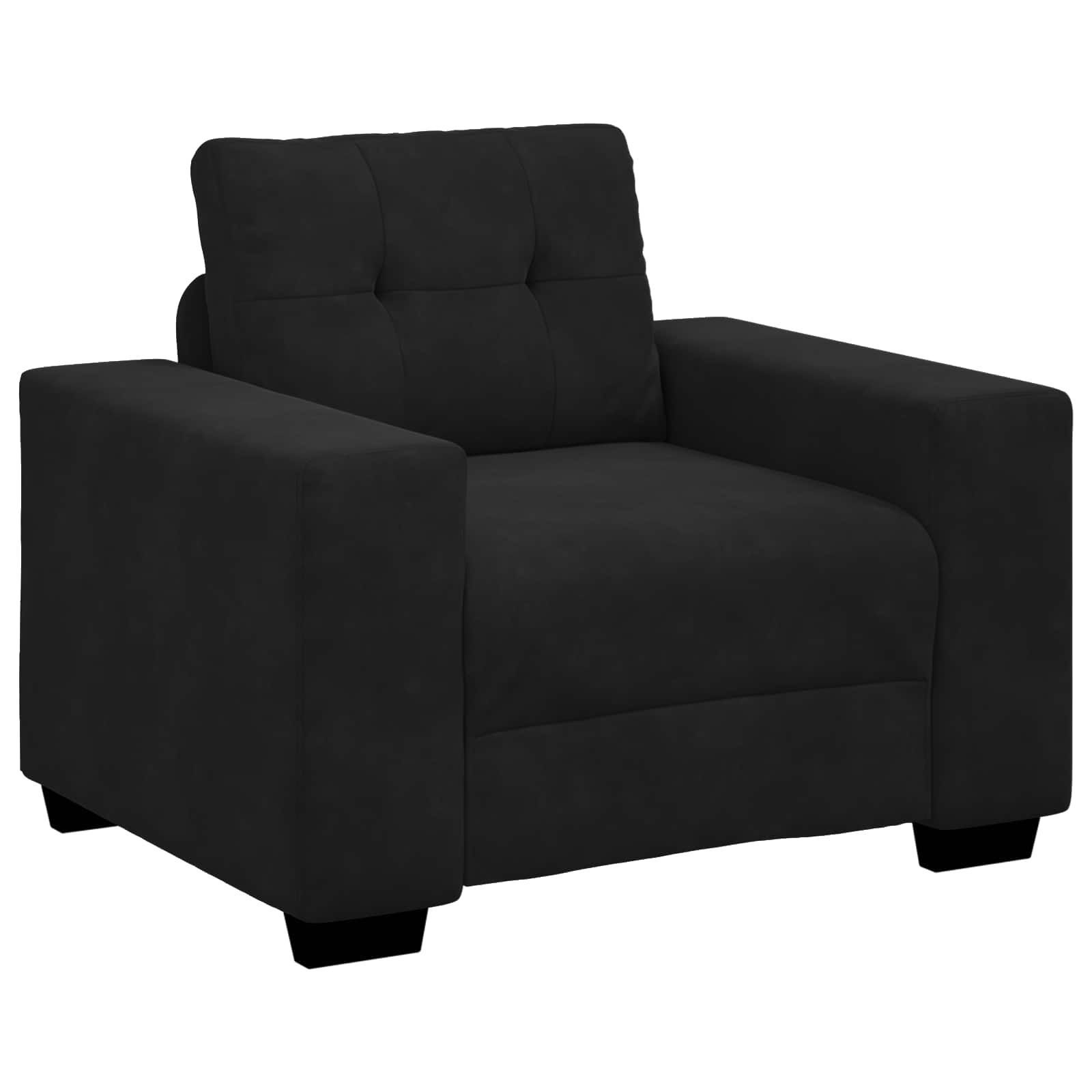 Σετ Καναπέ 3 pcs Μαύρο 221 x 80 x 80 εκ Βελούδο