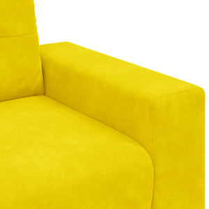 Σετ Καναπέ 3 pcs Κίτρινο 221 x 80 x 80 εκ Βελούδο - Pakobazaar