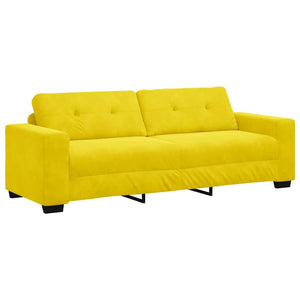 Σετ Καναπέ 3 pcs Κίτρινο 221 x 80 x 80 εκ Βελούδο - Pakobazaar