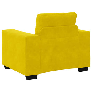 Σετ Καναπέ 3 pcs Κίτρινο 221 x 80 x 80 εκ Βελούδο - Pakobazaar