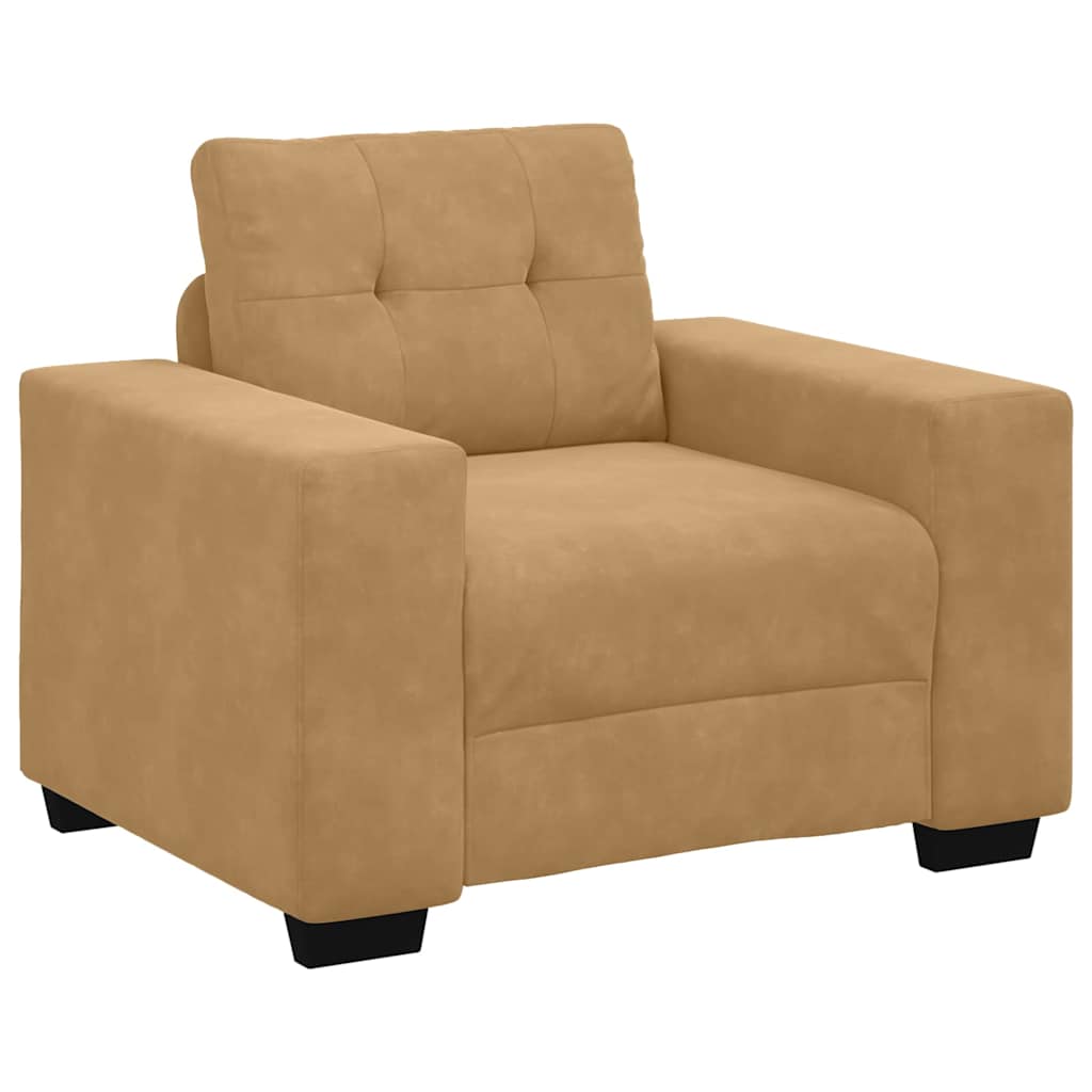Σετ Καναπέ 3 pcs Καφέ 221 x 80 x 80 εκ Βελούδο