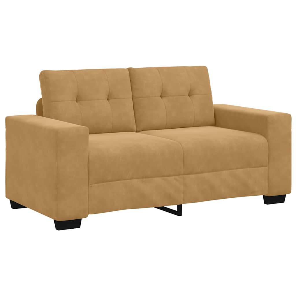 Σετ Καναπέ 3 pcs Καφέ 221 x 80 x 80 εκ Βελούδο