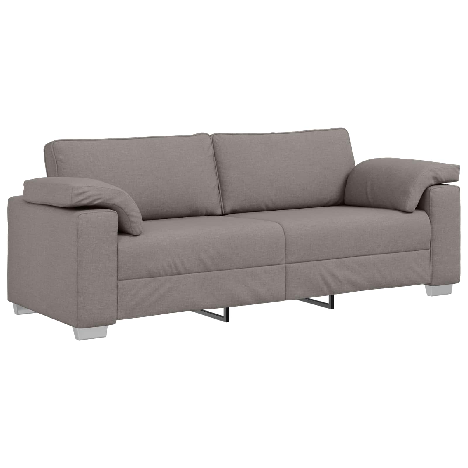 Καναπές 3 pcs Taupe 219 x 80 x 82 εκ Ύφασμα μείγματος λινών