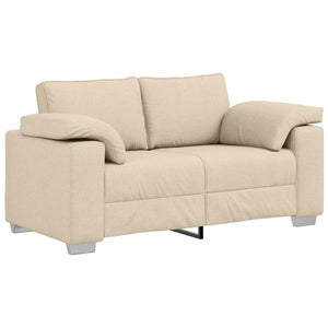 Καναπές 3 pcs Κρεμ 219 x 80 x 82 εκ Ύφασμα μείγματος λινών - Pakobazaar