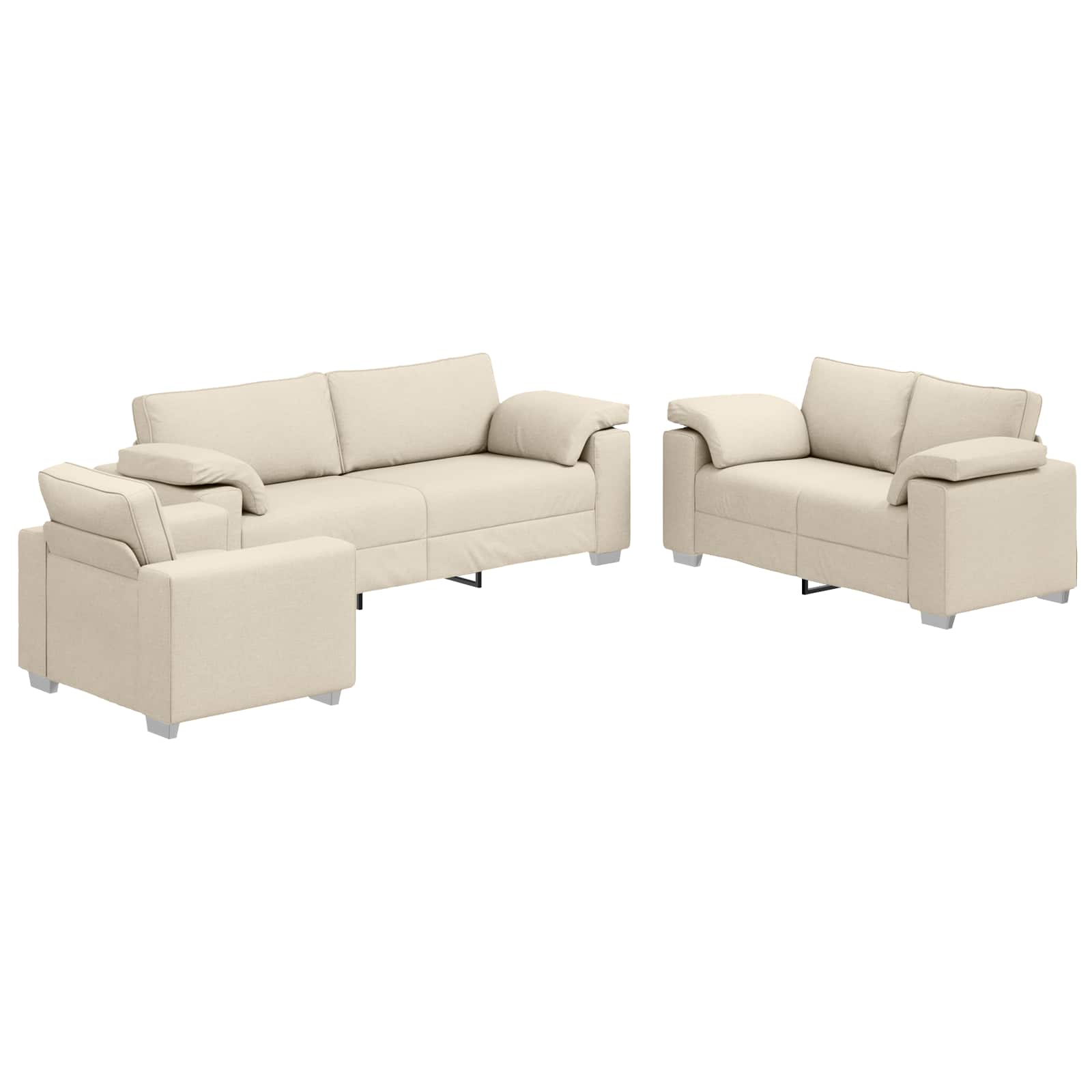 Καναπές 2 pcs Κόκκινο 219 x 80 x 82 εκ ύφασμα