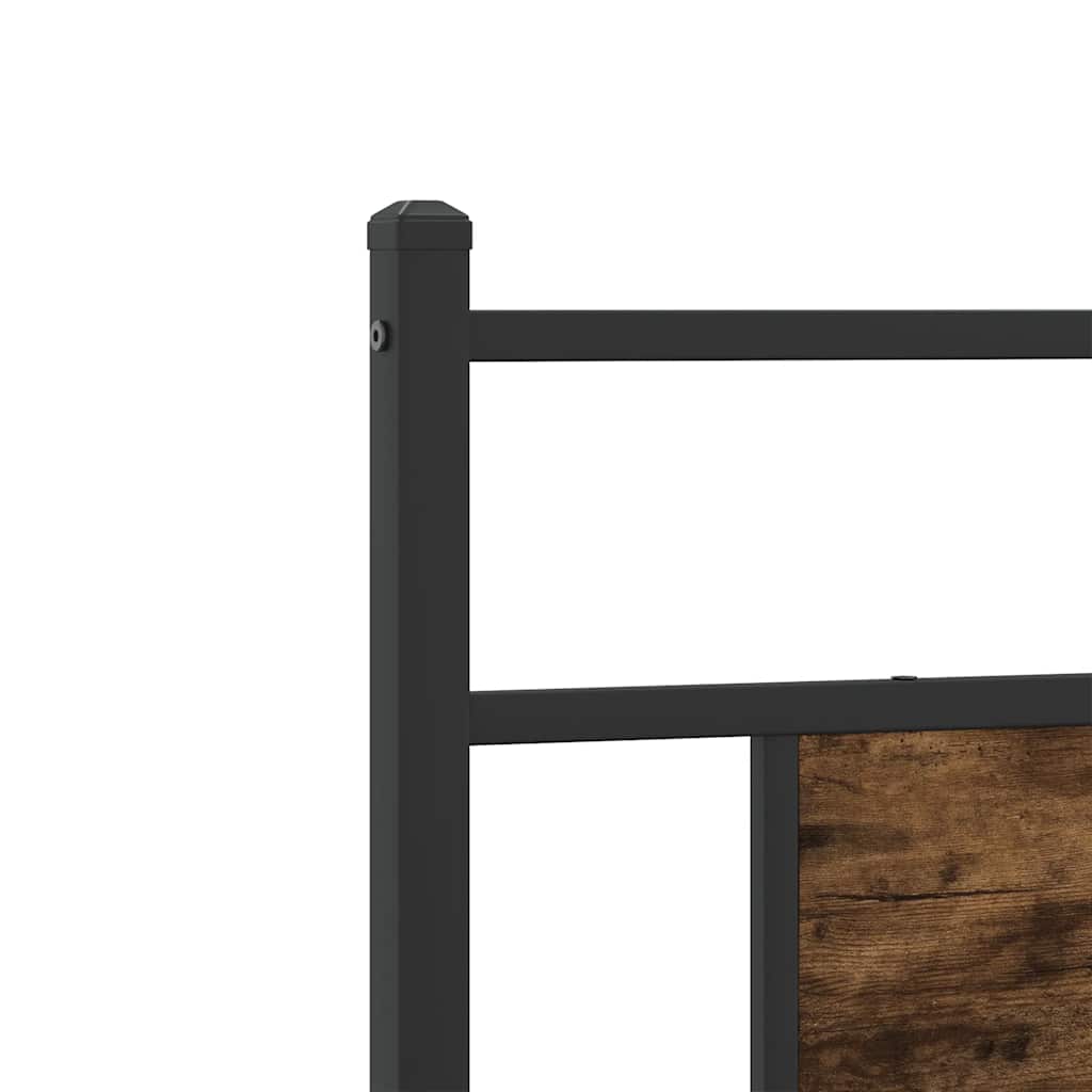 Πλαίσιο Κρεβατιού Χωρ. Στρώμα Καπνιστή Δρυς 75x190εκ Επεξ. Ξύλο