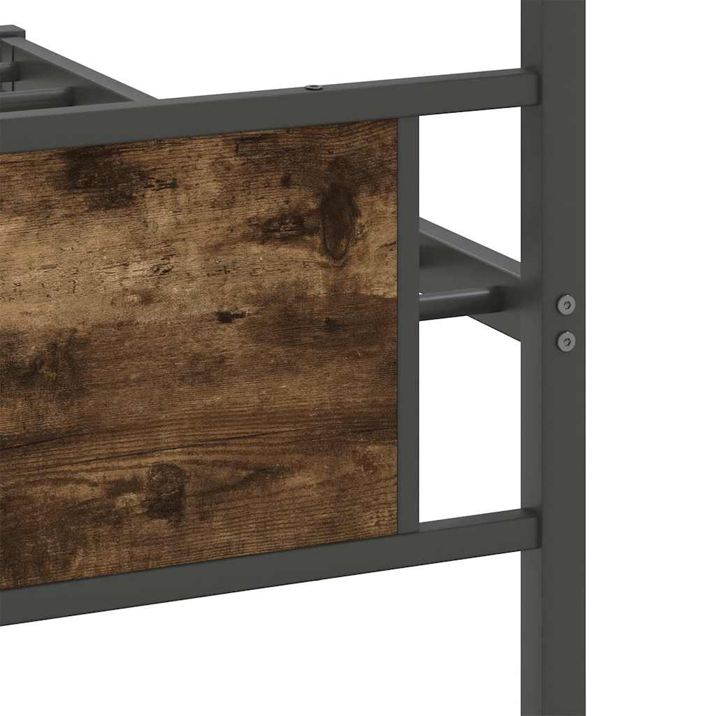 Πλαίσιο Κρεβατιού Καπνιστή Δρυς 100x200 εκ. Επεξεργασμένο Ξύλο - Pakobazaar