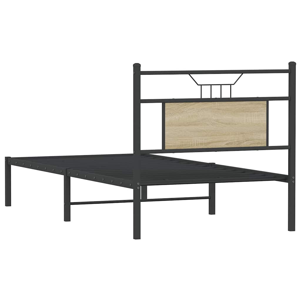 Πλαίσιο Κρεβ. Χωρ. Στρώμα Sonoma Δρυς 90 x 190 εκ. Επεξ. Ξύλο - Pakobazaar