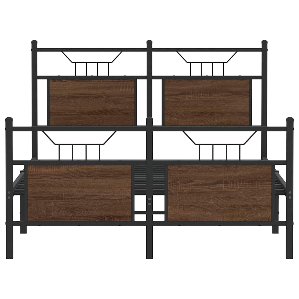 Πλαίσιο Κρεβατιού Χωρ. Στρώμα Καφέ Δρυς 120x200εκ. Επ. Ξύλο - Pakobazaar