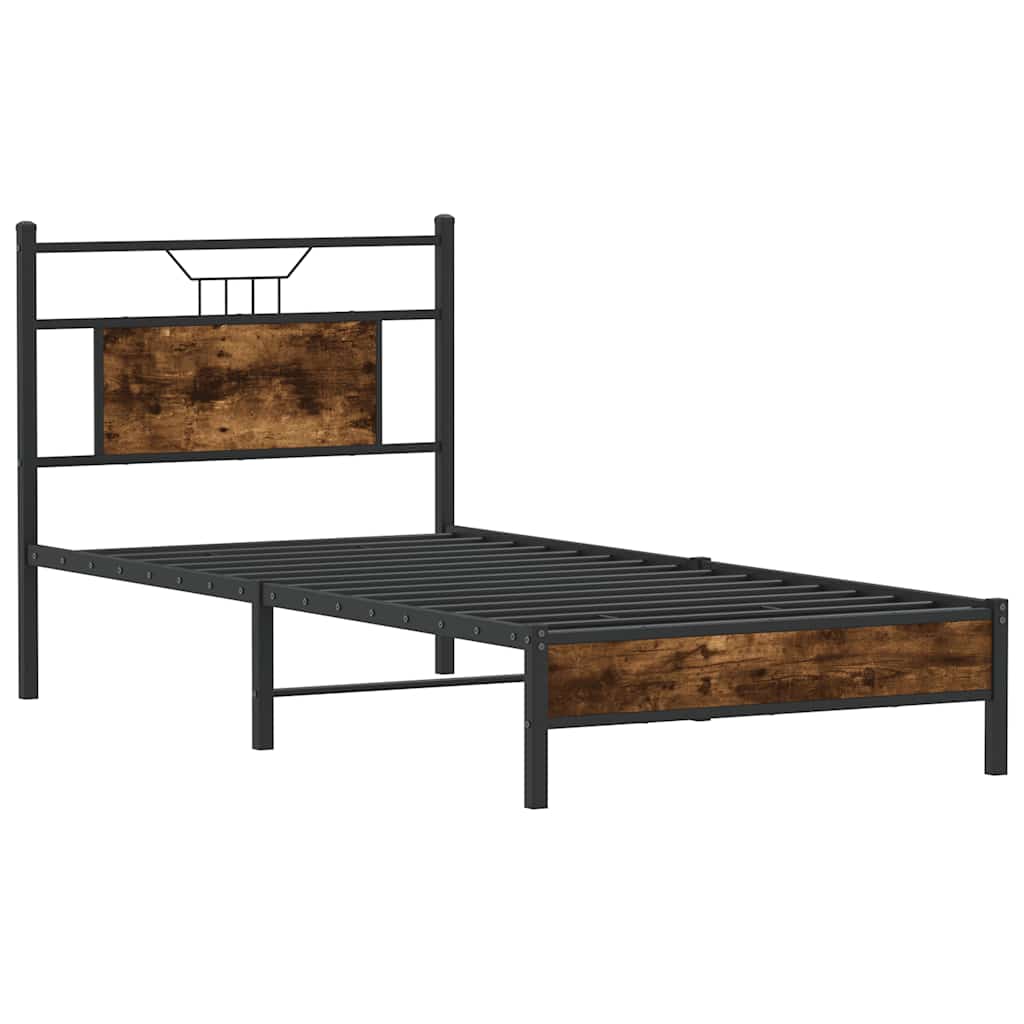 Πλαίσιο Κρεβατιού Χωρ. Στρώμα Καπνιστή Δρυς 80x200εκ Επεξ. Ξύλο - Pakobazaar