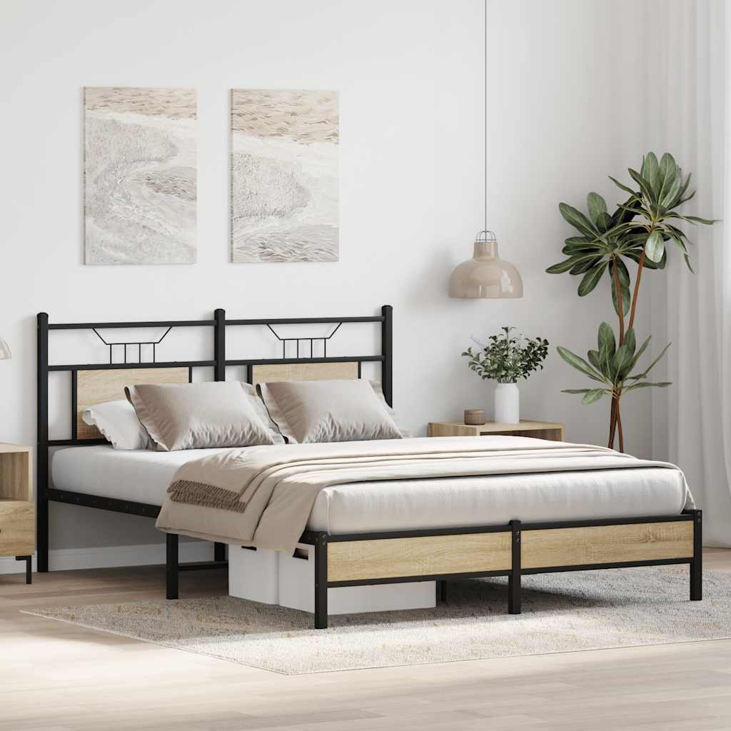 Πλαίσιο Κρεβατιού Χωρ. Στρώμα Sonoma Δρυς 140x190εκ. Επ. Ξύλο