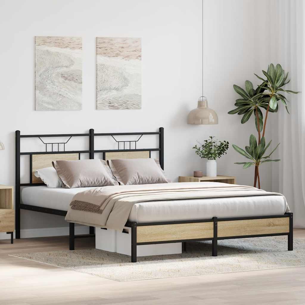 Πλαίσιο Κρεβατιού Χωρ. Στρώμα Sonoma Δρυς 150x200εκ. Επ. Ξύλο