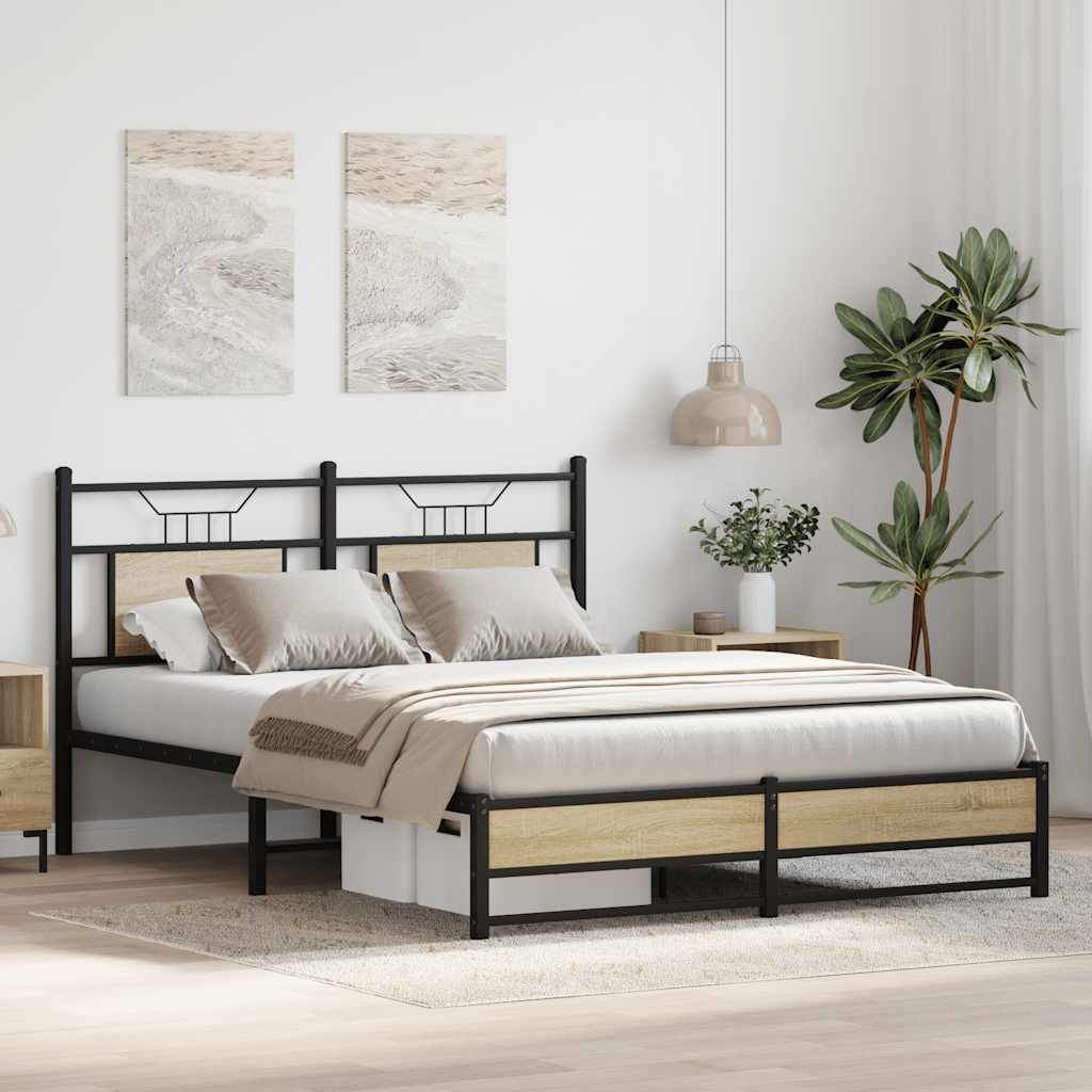 Πλαίσιο Κρεβατιού Χωρ. Στρώμα Sonoma Δρυς 137x190 εκ Επεξ. Ξύλο