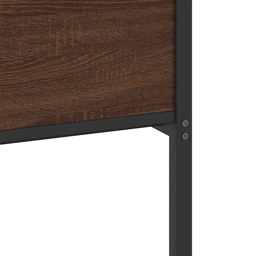 Πλαίσιο κρεβατιού χωρίς στρώμα καφέ δρυς 140x190 cm