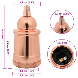 Λαμπτήρες 2 τεμάχια Rose Gold E27 - Pakobazaar