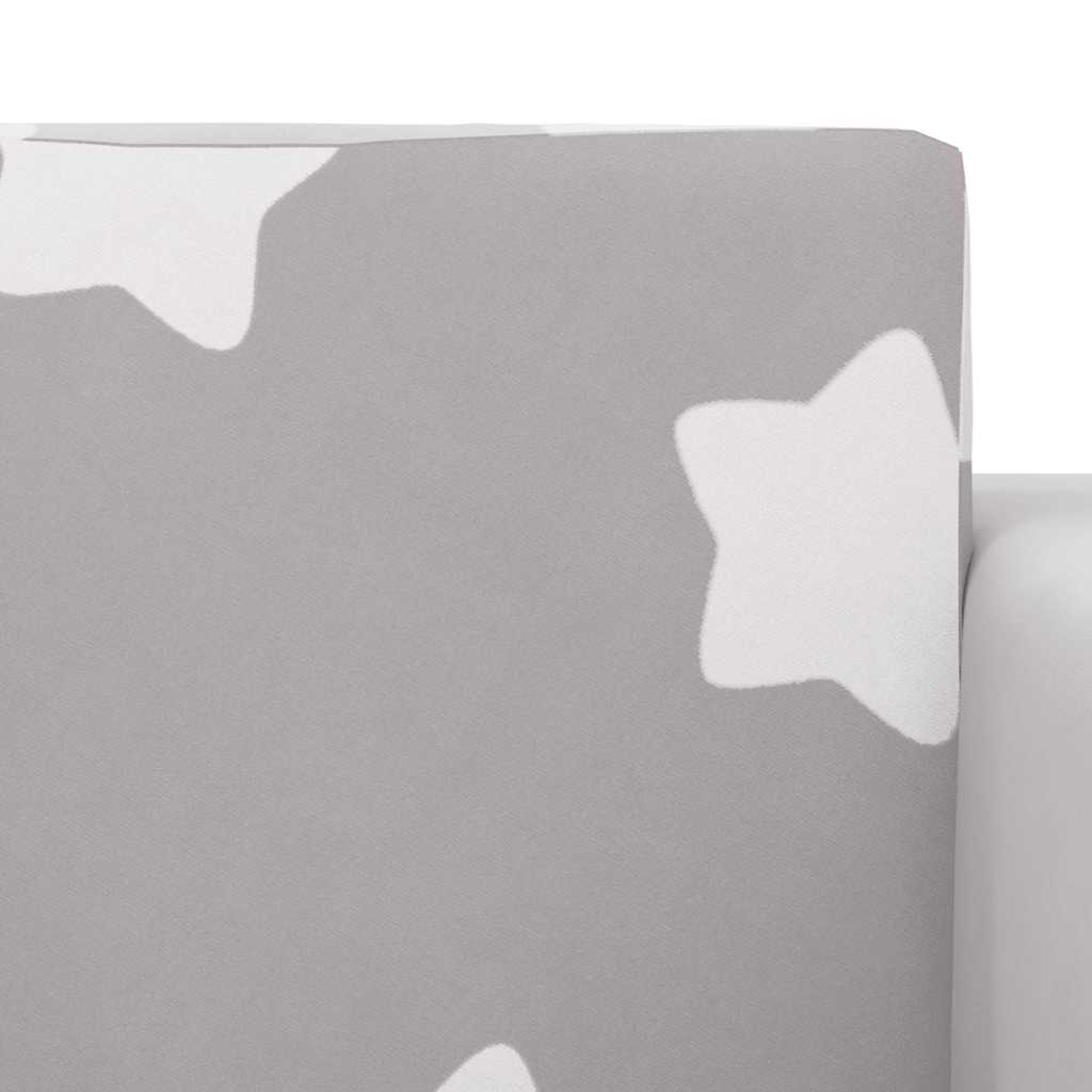 Καναπές/Κρεβάτι Παιδικός Αν. Γκρι Αστέρια Μαλακό Βελουτέ Ύφασμα - Pakobazaar