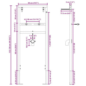 Στήριγμα Τοίχου Μπάνιου Μπλε 50 x 3 x 112 εκ - Pakobazaar