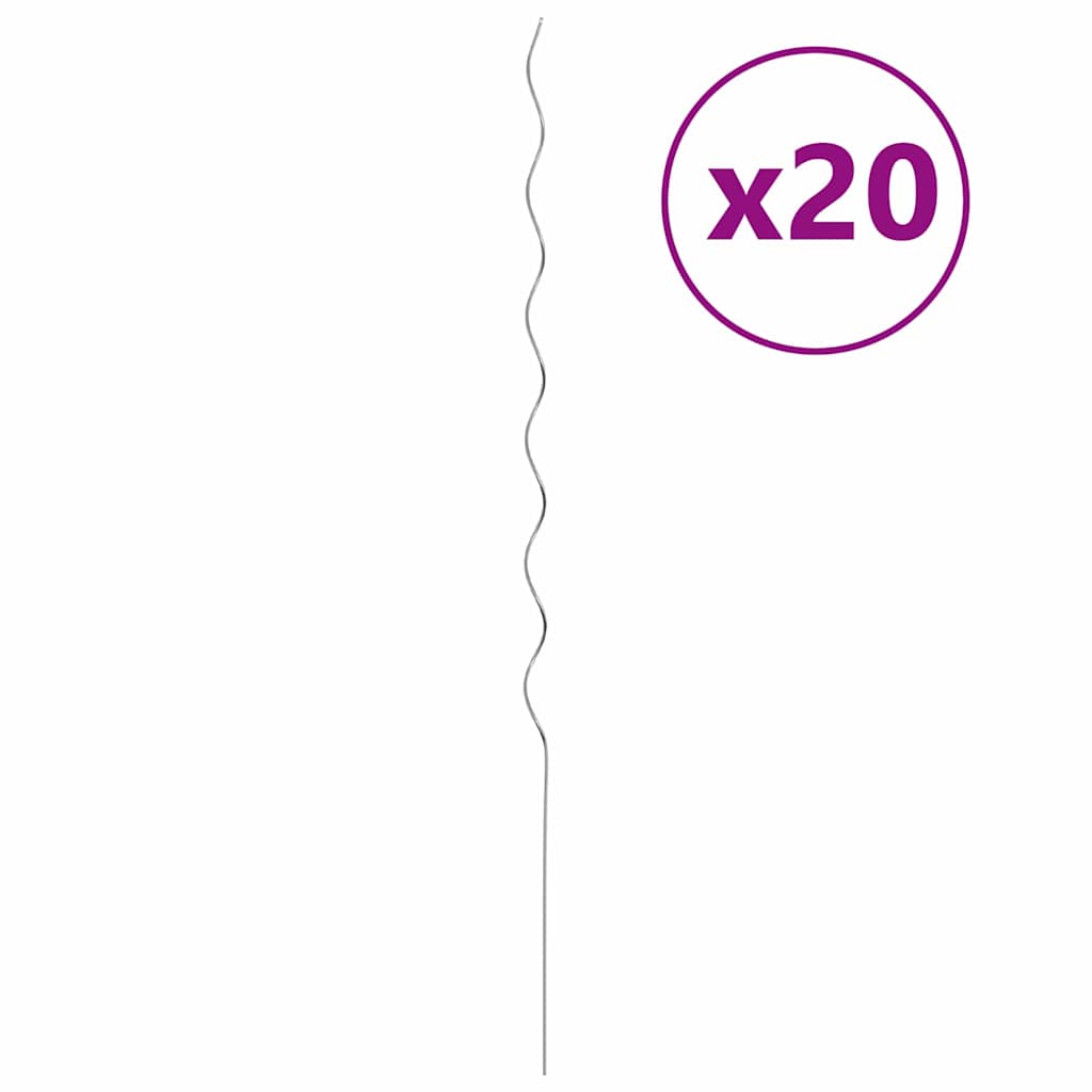 Στήριξη φυτού 20 pcs Ασημί 150 x 0,6 x 0,6 εκ Ατσάλι
