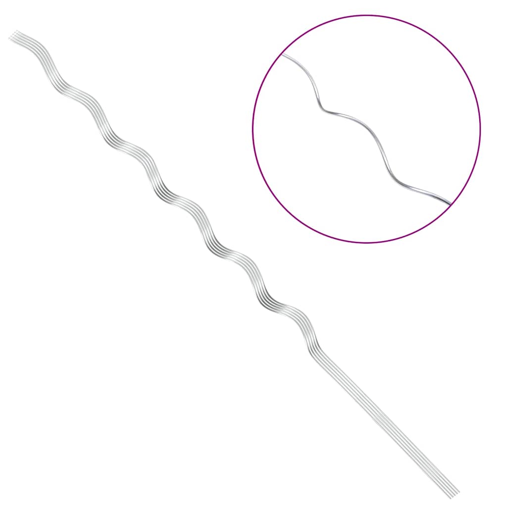 Στήριξη φυτού 5 pcs Ασημί 110 x 0.6 x 0.6 εκ Ατσάλι