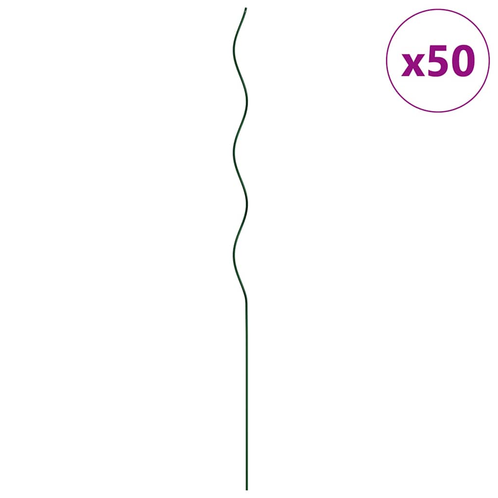 Στήριξη φυτού 50 pcs Πράσινο 110 x 0.6 x 0.6 εκ Ατσάλι