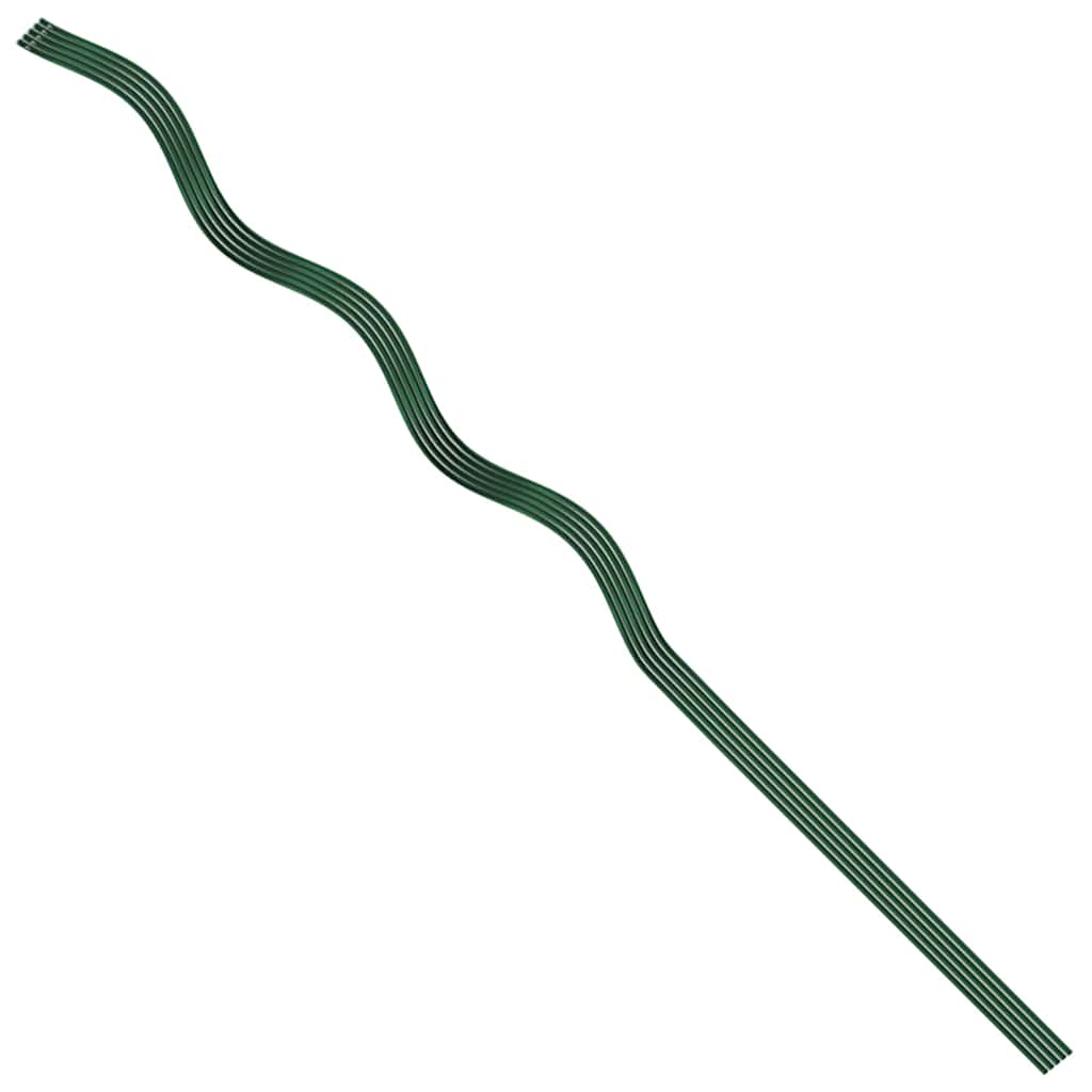 Στήριξη φυτού 5 pcs Πράσινο 110 x 0.6 x 0.6 εκ Ατσάλι