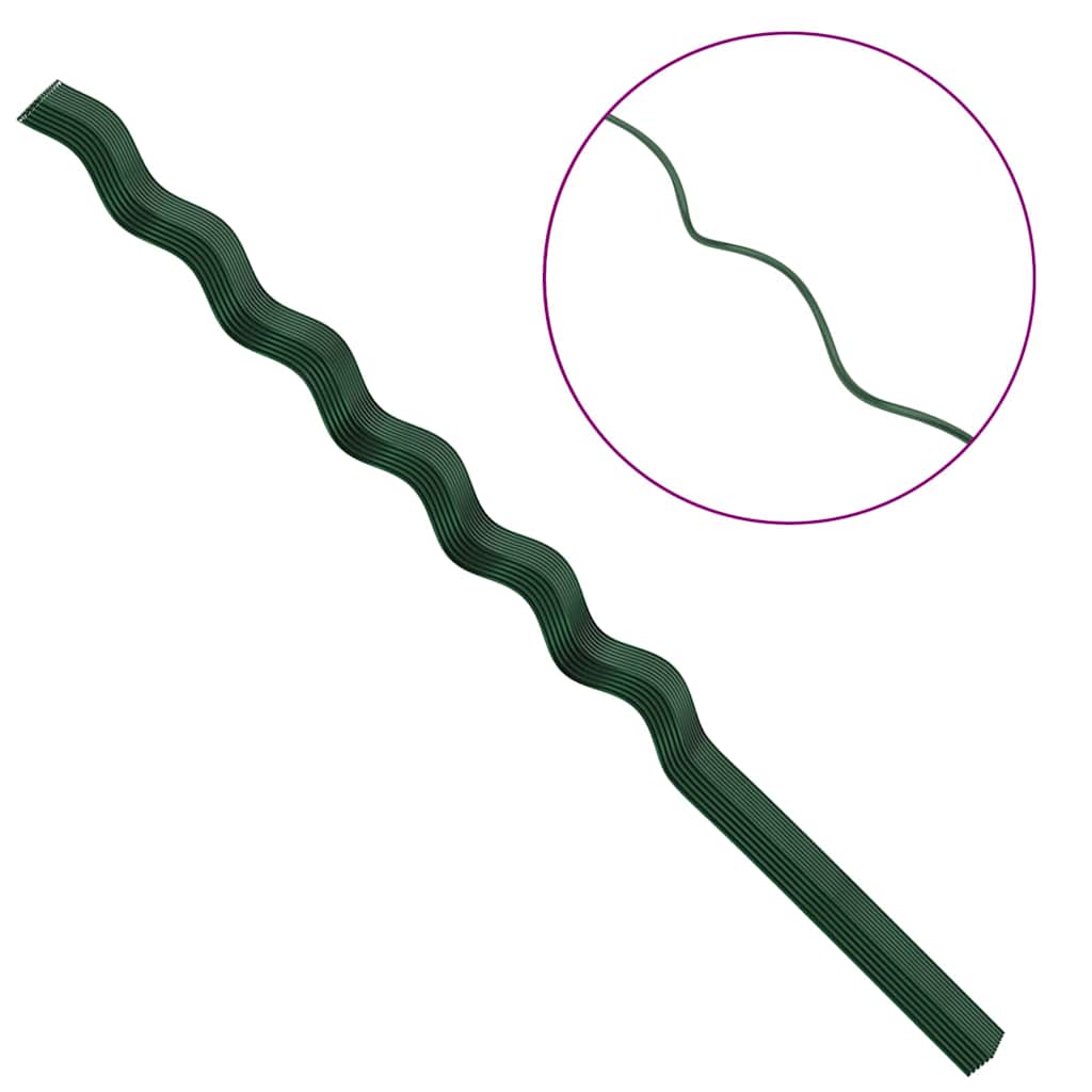 Στήριξη φυτού 50 pcs Πράσινο 150 x 0,6 x 0,6 εκ Ατσάλι