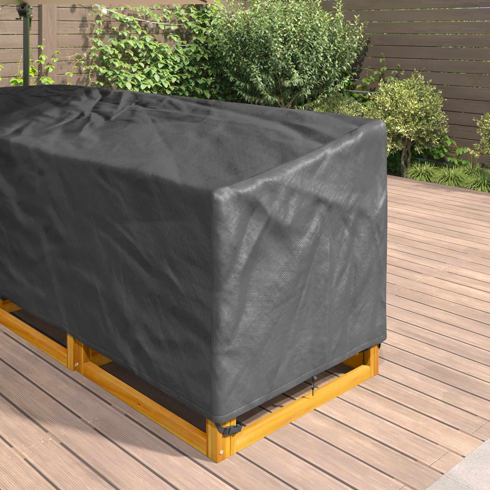 Κάλυμμα επίπλων Μαύρο 235 x 235 x 85 εκ Ύφασμα Oxford 210D - Pakobazaar