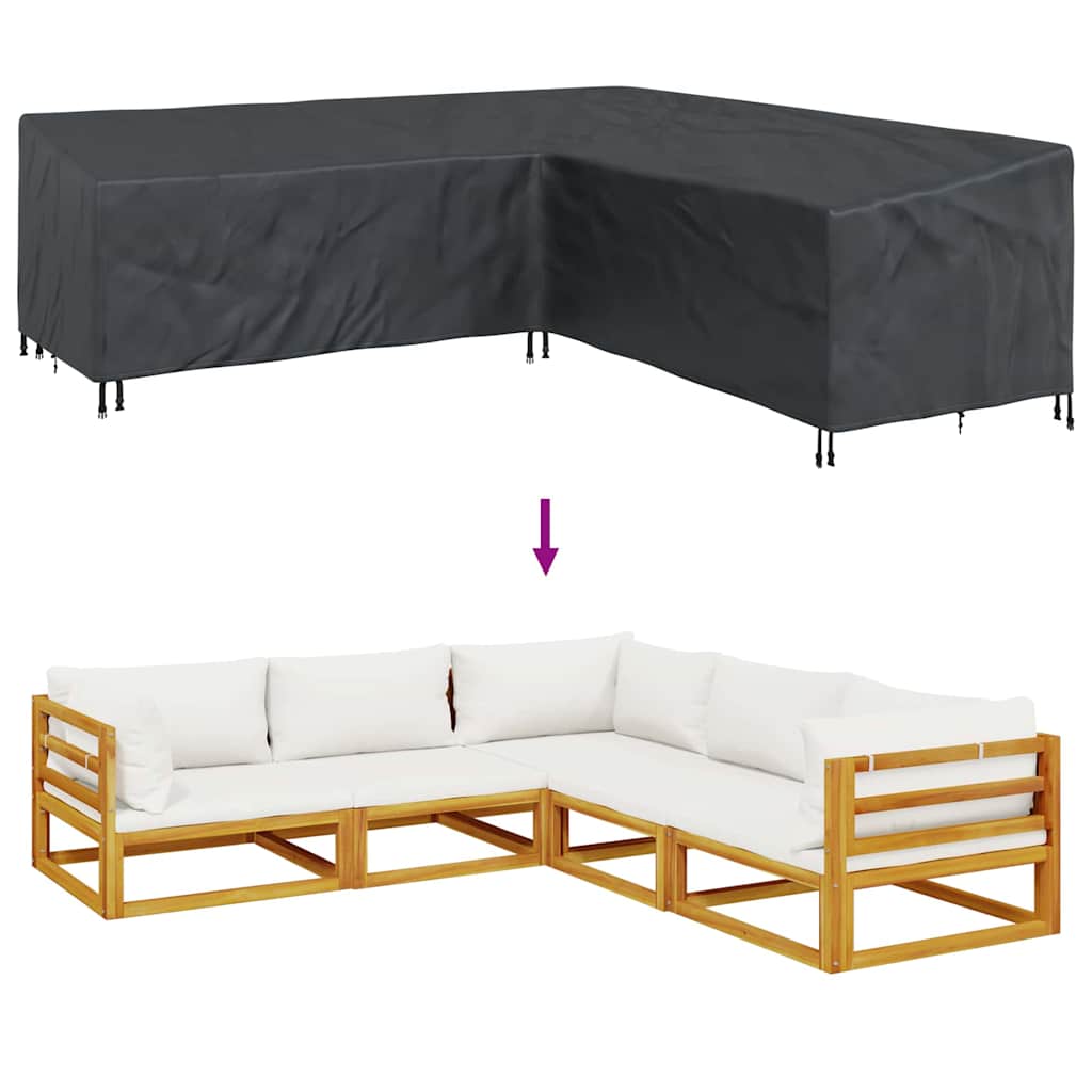 Κάλυμμα επίπλων Μαύρο 255 x 255 x 80 εκ. Ύφασμα Oxford 600D - Pakobazaar