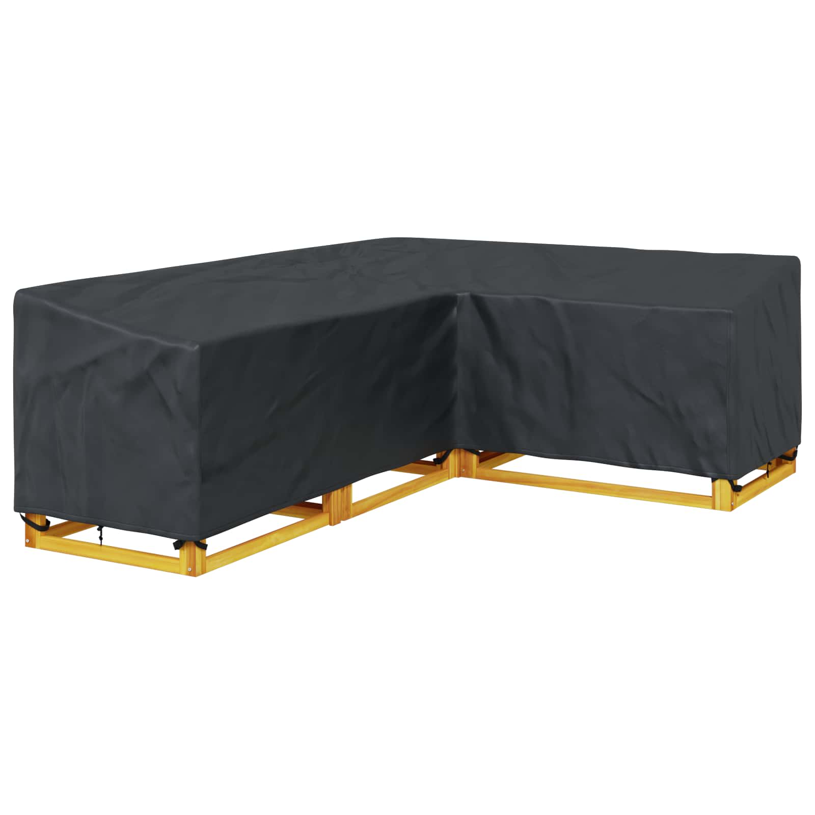 Κάλυμμα επίπλων Μαύρο 250 x 180 x 80 εκ. Ύφασμα Oxford 210D - Pakobazaar