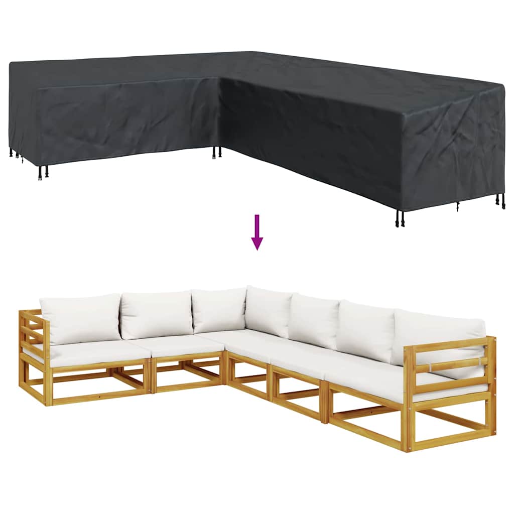 Κάλυμμα επίπλων 330 x 255 x 80 εκ. Ύφασμα Oxford 600D Σχήμα L - Pakobazaar