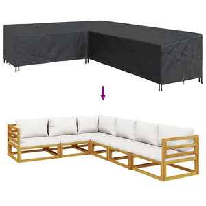 Κάλυμμα επίπλων 330 x 255 x 80 εκ. Ύφασμα Oxford 600D Σχήμα L - Pakobazaar