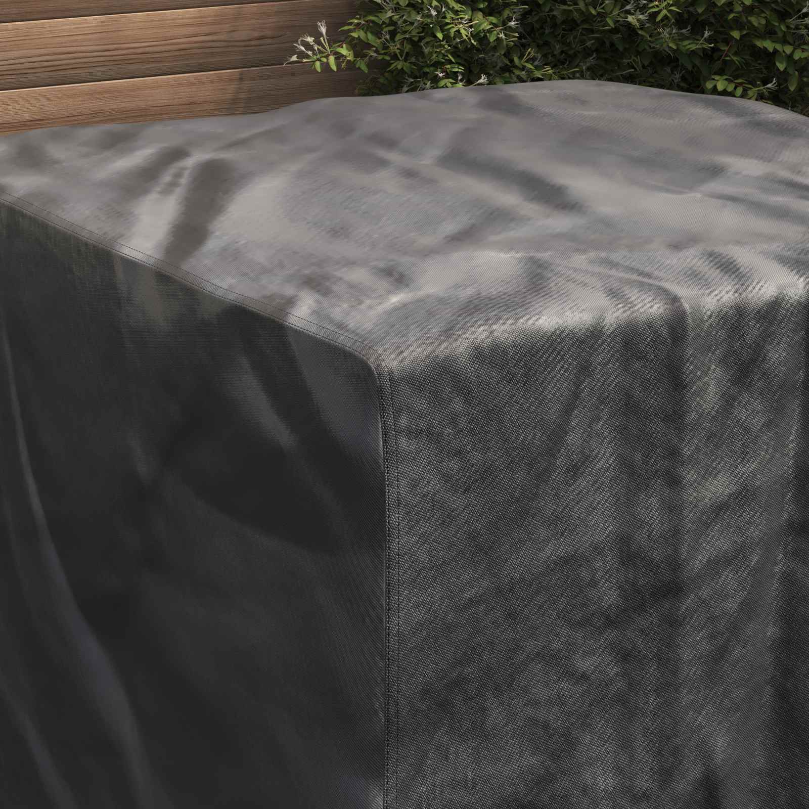 Κάλυμμα επίπλων Μονόχρωμο Μαύρο 113 x 113 x 73 cm 600D