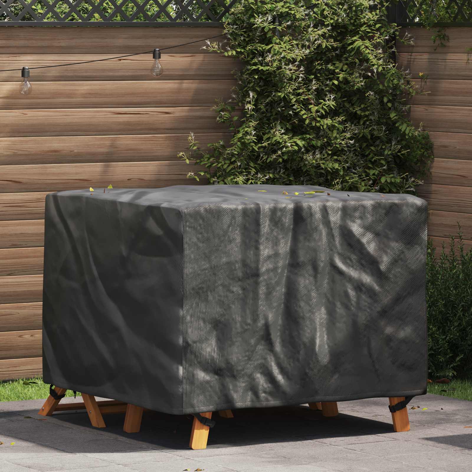 Κάλυμμα επίπλων Μονόχρωμο Μαύρο 113 x 113 x 73 cm 600D