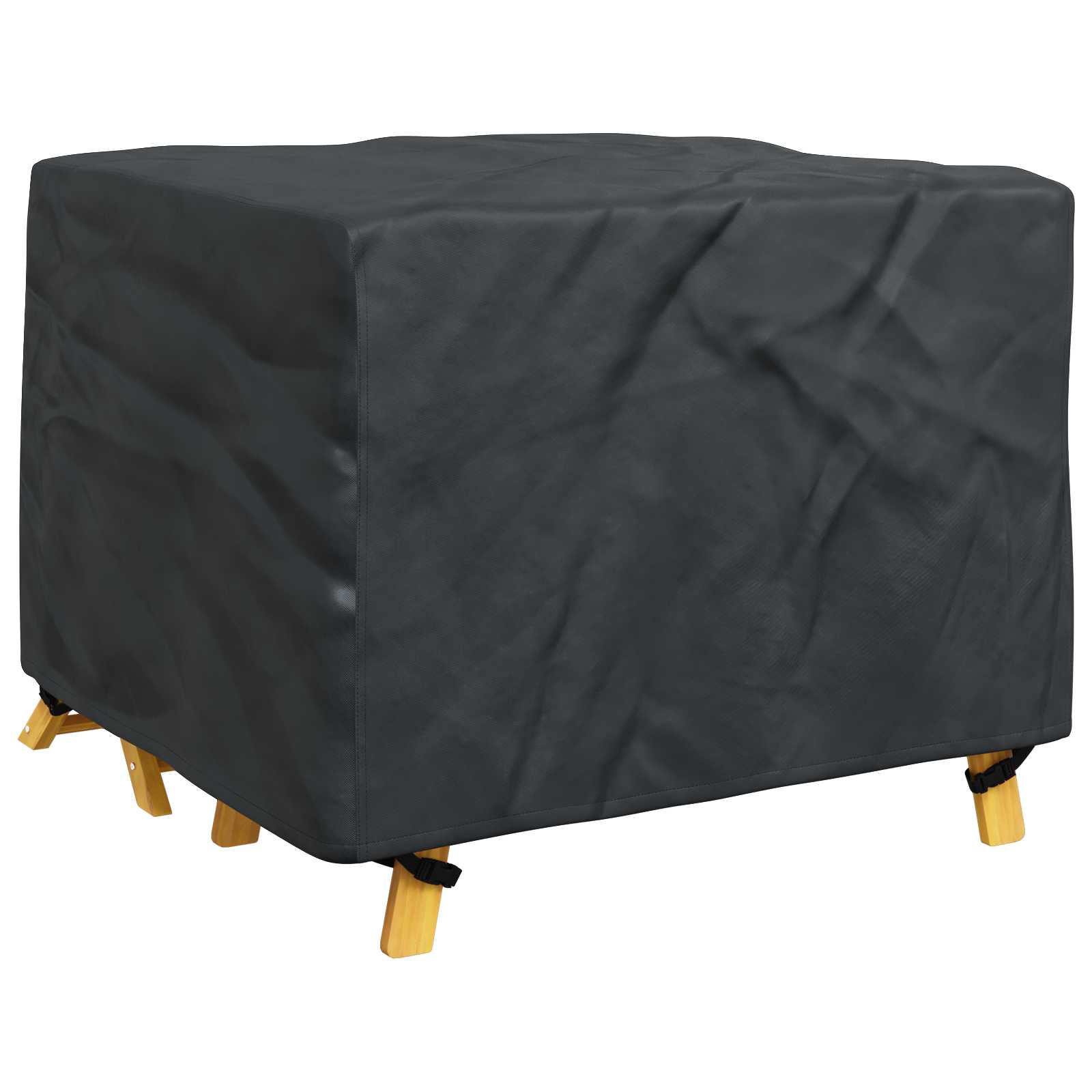 Κάλυμμα επίπλων Μονόχρωμο Μαύρο 113 x 113 x 73 cm 600D