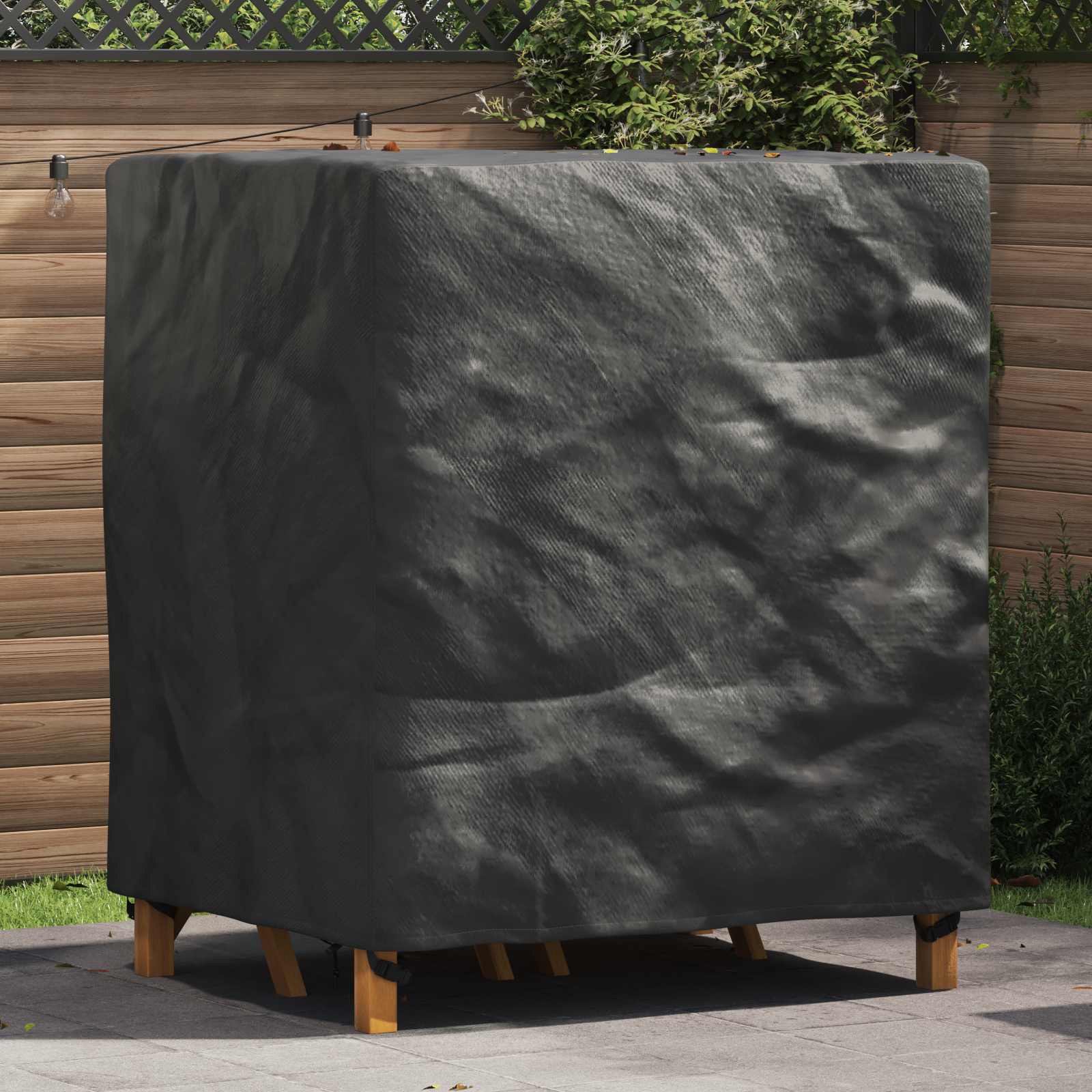 Κάλυμμα επίπλων Μονόχρωμο Μαύρο 116 x 100 x 120 εκ. 420D