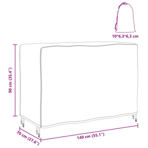 Κάλυμμα επίπλων Μονόχρωμο Μαύρο 140 x 70 x 90 cm 600D - Pakobazaar