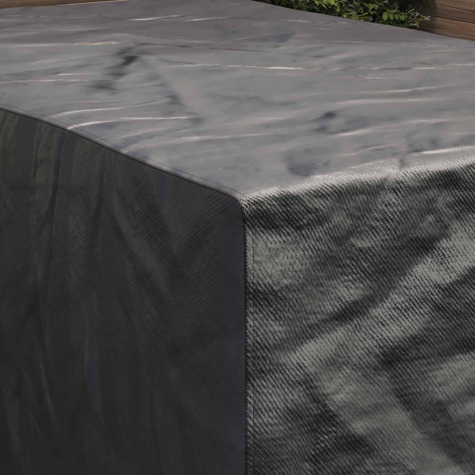 Κάλυμμα επίπλων Μονόχρωμο Μαύρο 143 x 225 x 90 εκ. 600D