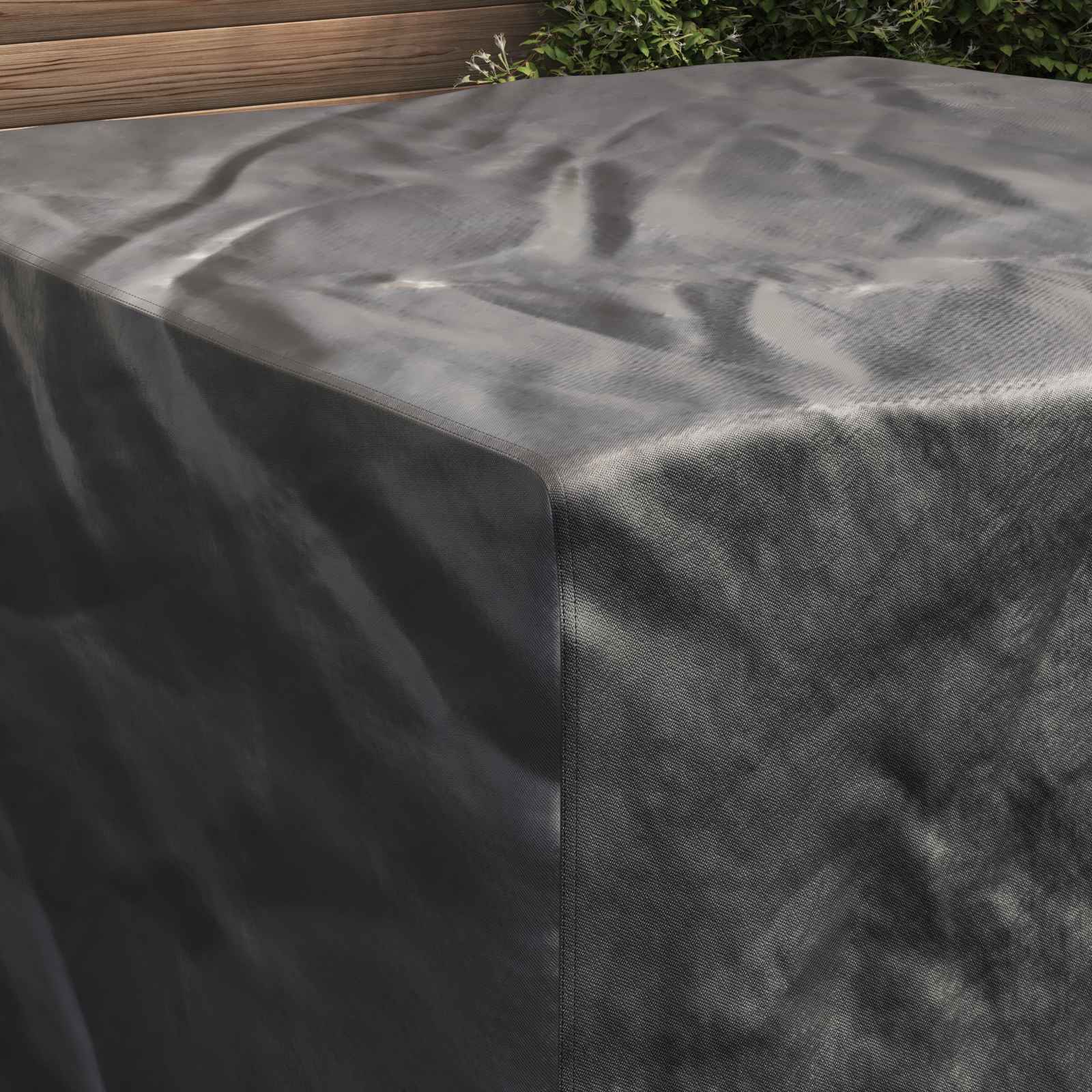 Κάλυμμα επίπλων Μονόχρωμο Μαύρο 150 x 150 x 75 cm 600D