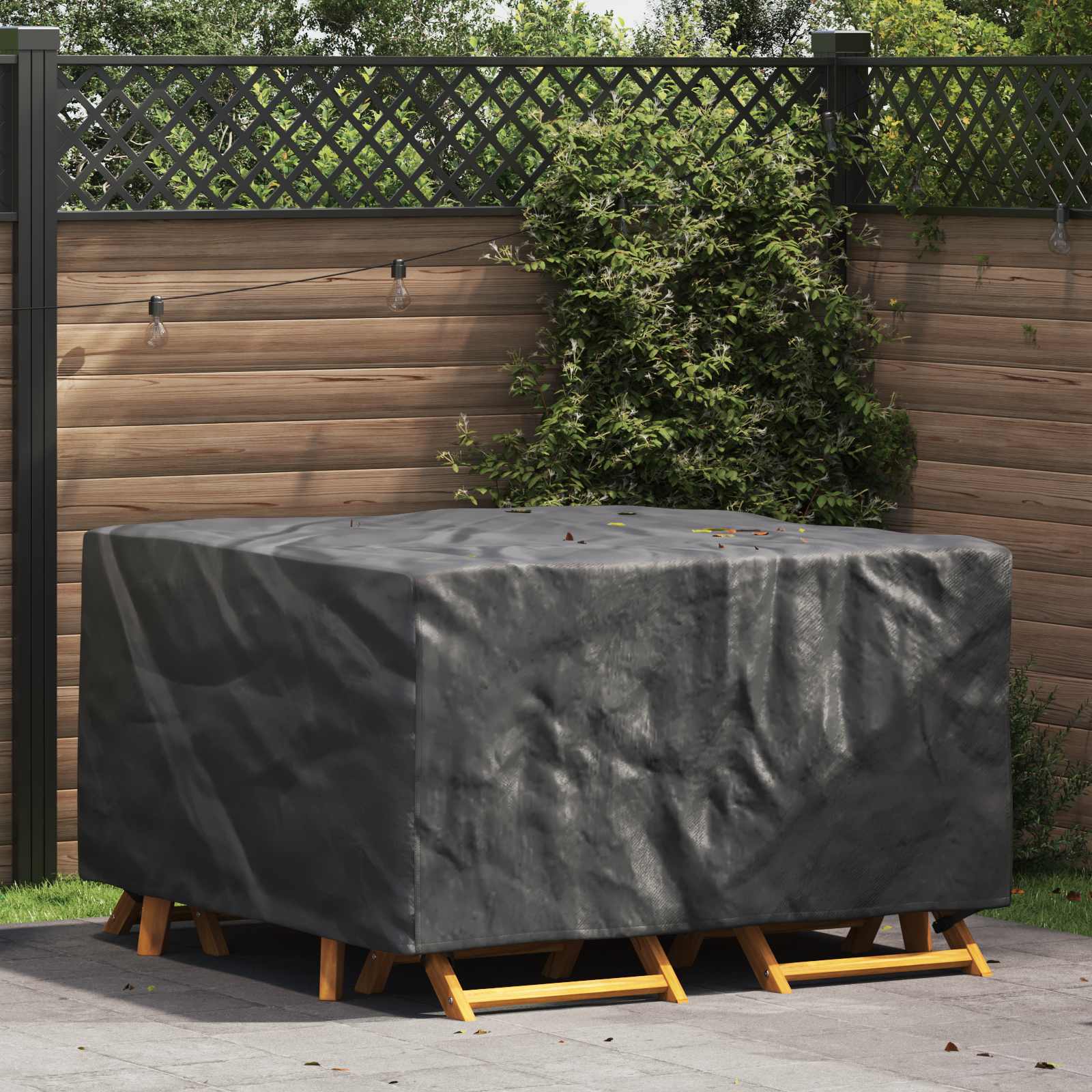 Κάλυμμα επίπλων Μονόχρωμο Μαύρο 150 x 150 x 75 cm 600D