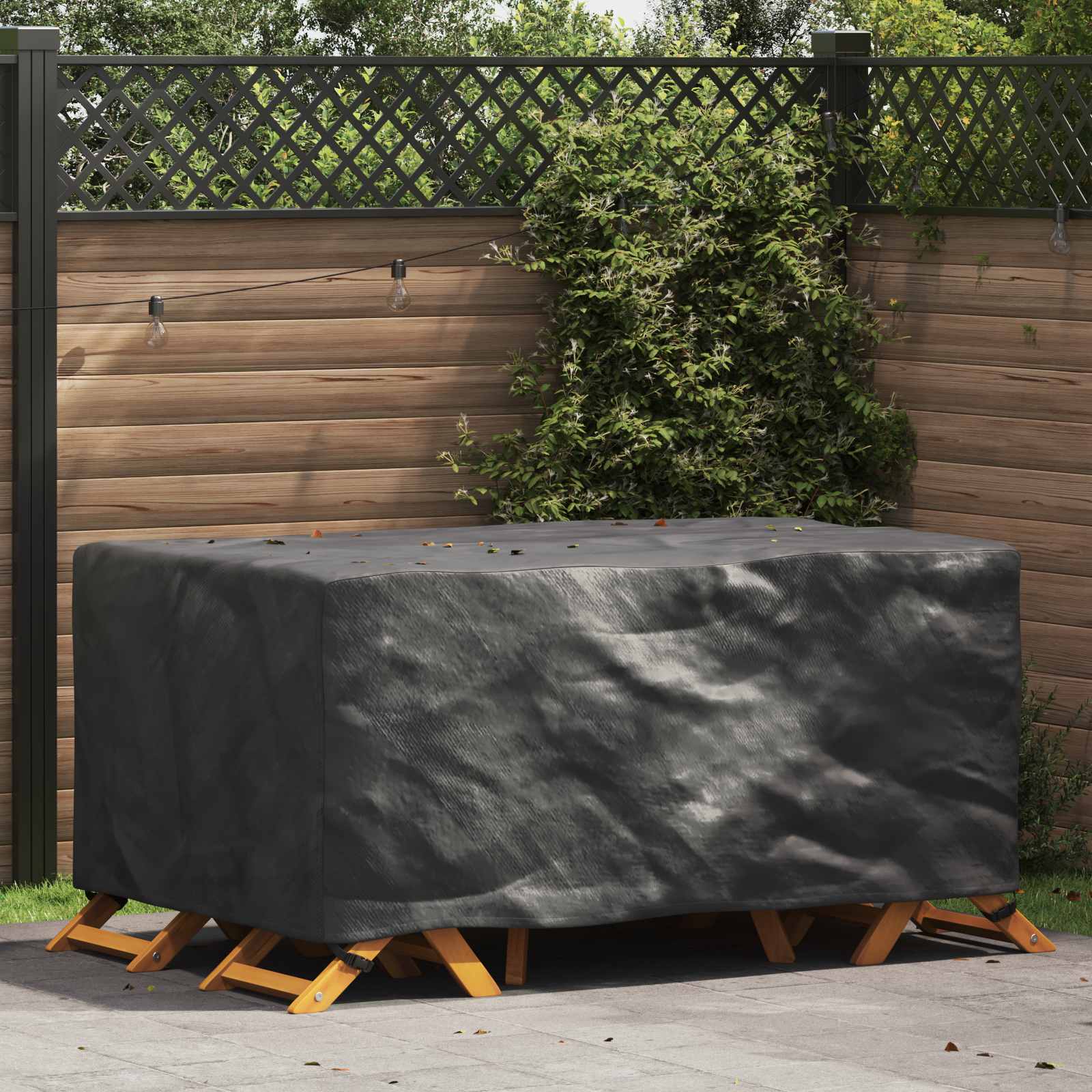 Κάλυμμα επίπλων Μονόχρωμο Μαύρο 170 x 100 x 70 εκ. 600D