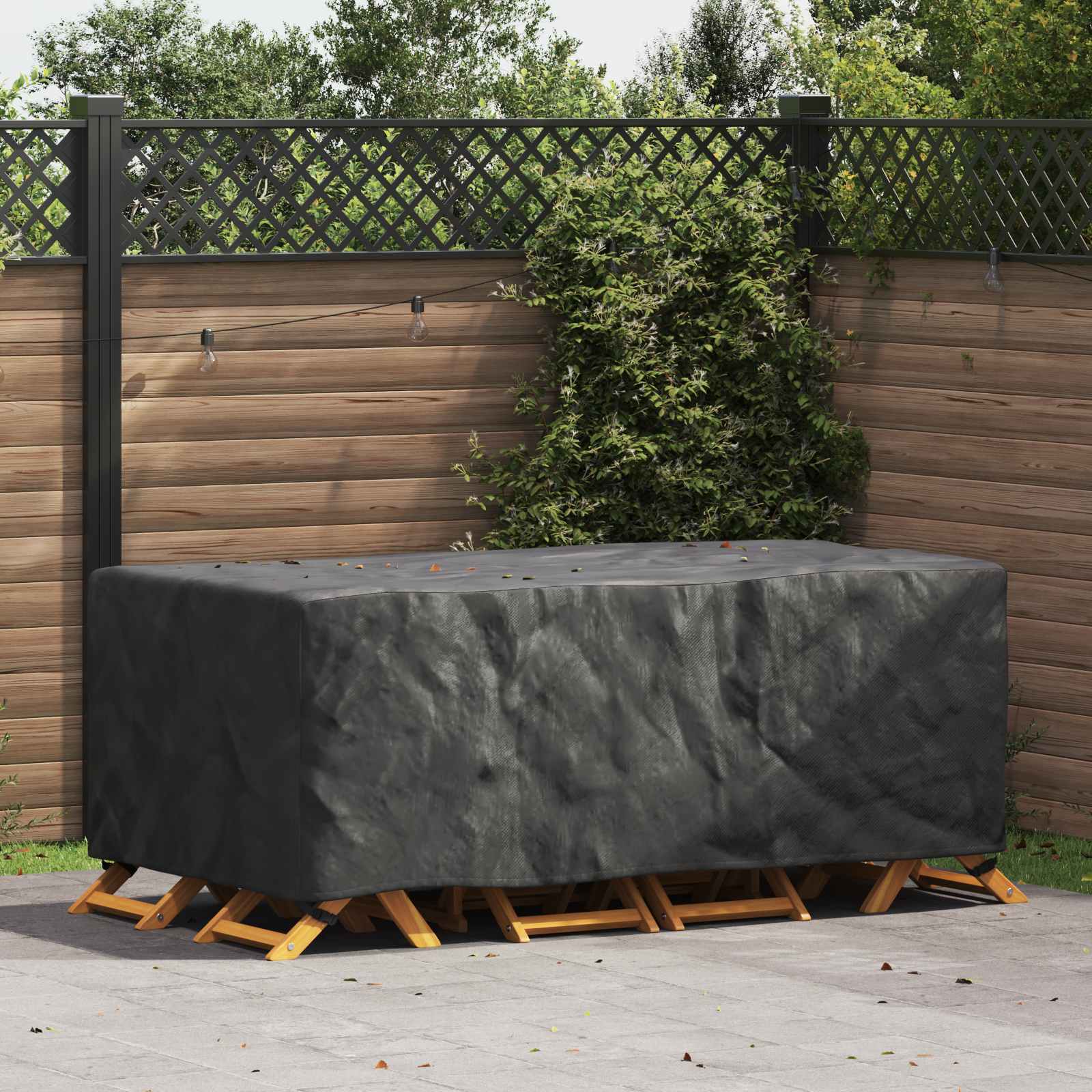 Κάλυμμα επίπλων Μονόχρωμο Μαύρο 200 x 110 x 70 εκ. 420D