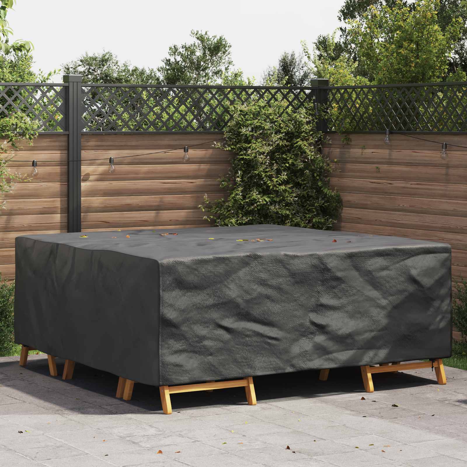 Κάλυμμα επίπλων Μονόχρωμο Μαύρο 200 x 190 x 85 εκ. 420D