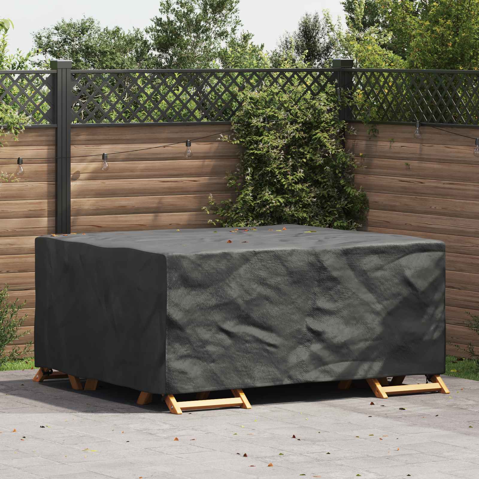 Κάλυμμα επίπλων Μονόχρωμο Μαύρο 200 x 150 x 85 εκ. 600D - Pakobazaar