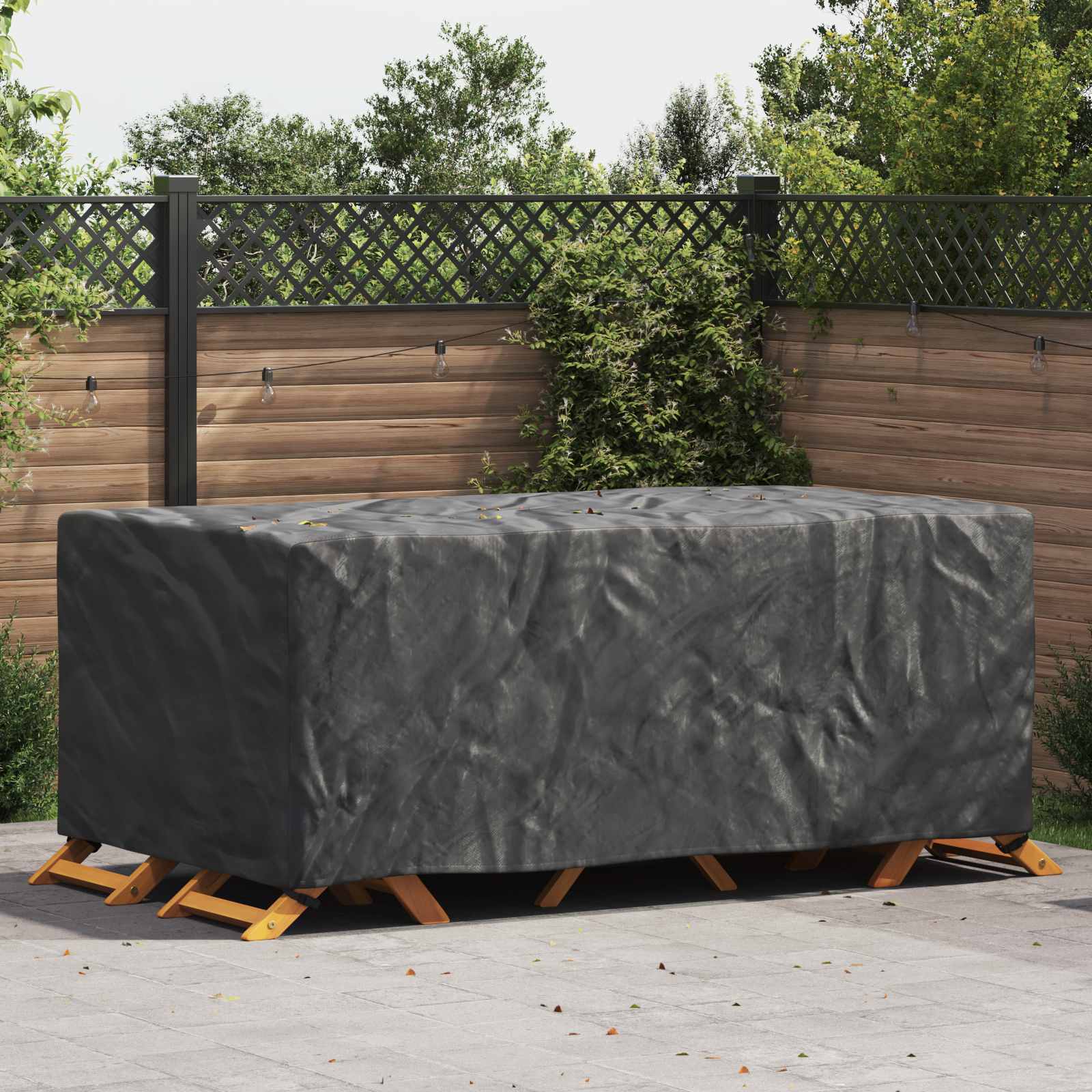Κάλυμμα επίπλων Μονόχρωμο Μαύρο 240 x 110 x 70 εκ. 420D