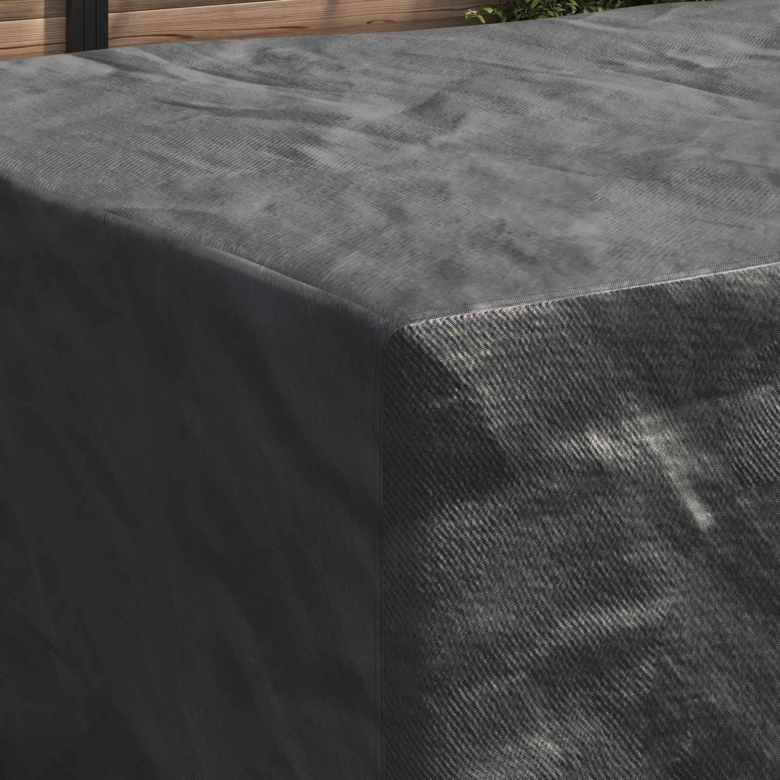 Κάλυμμα επίπλων Μονόχρωμο Μαύρο 240 x 180 x 100 εκ. 420D