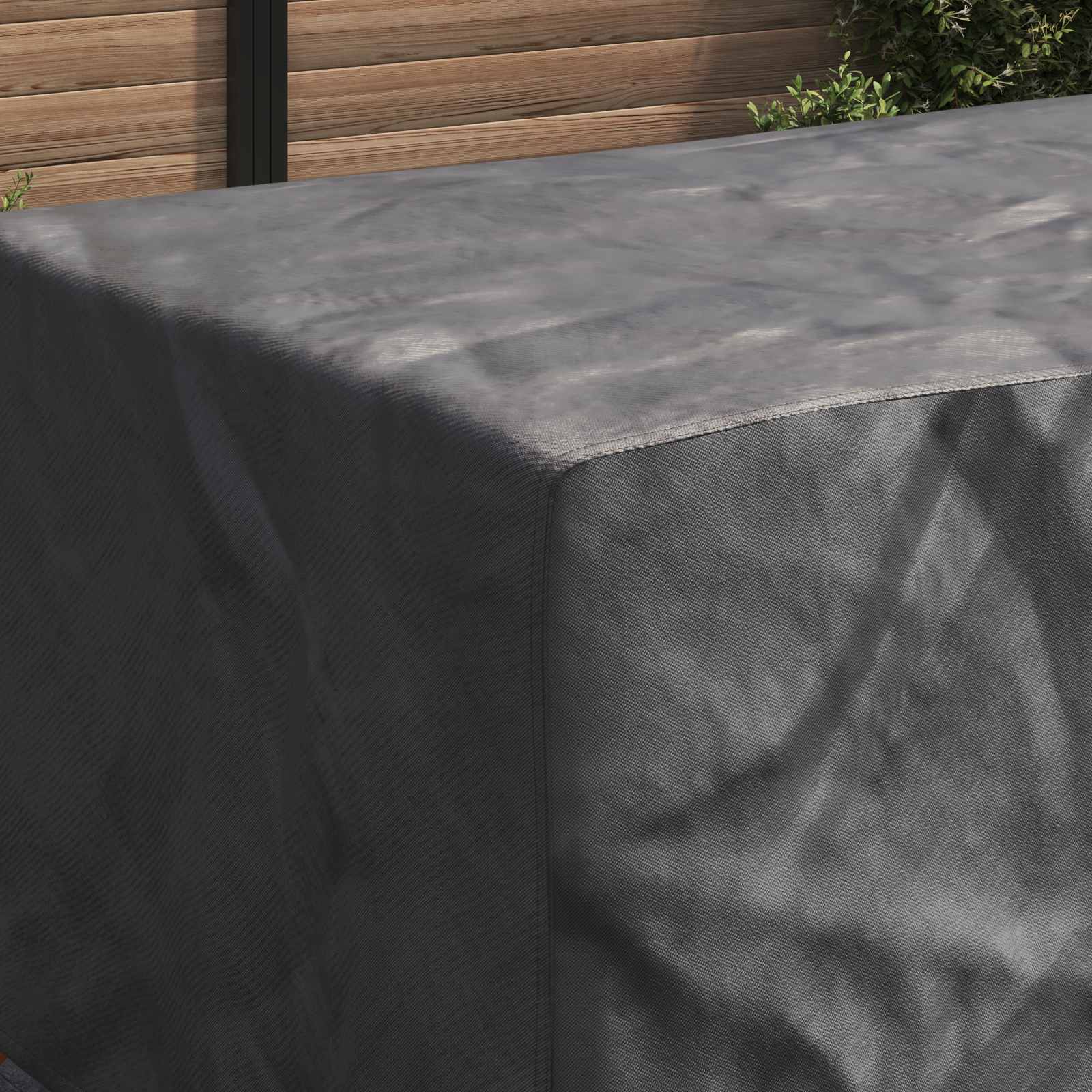 Κάλυμμα επίπλων Μονόχρωμο Μαύρο 270 x 110 x 70 εκ. 600D