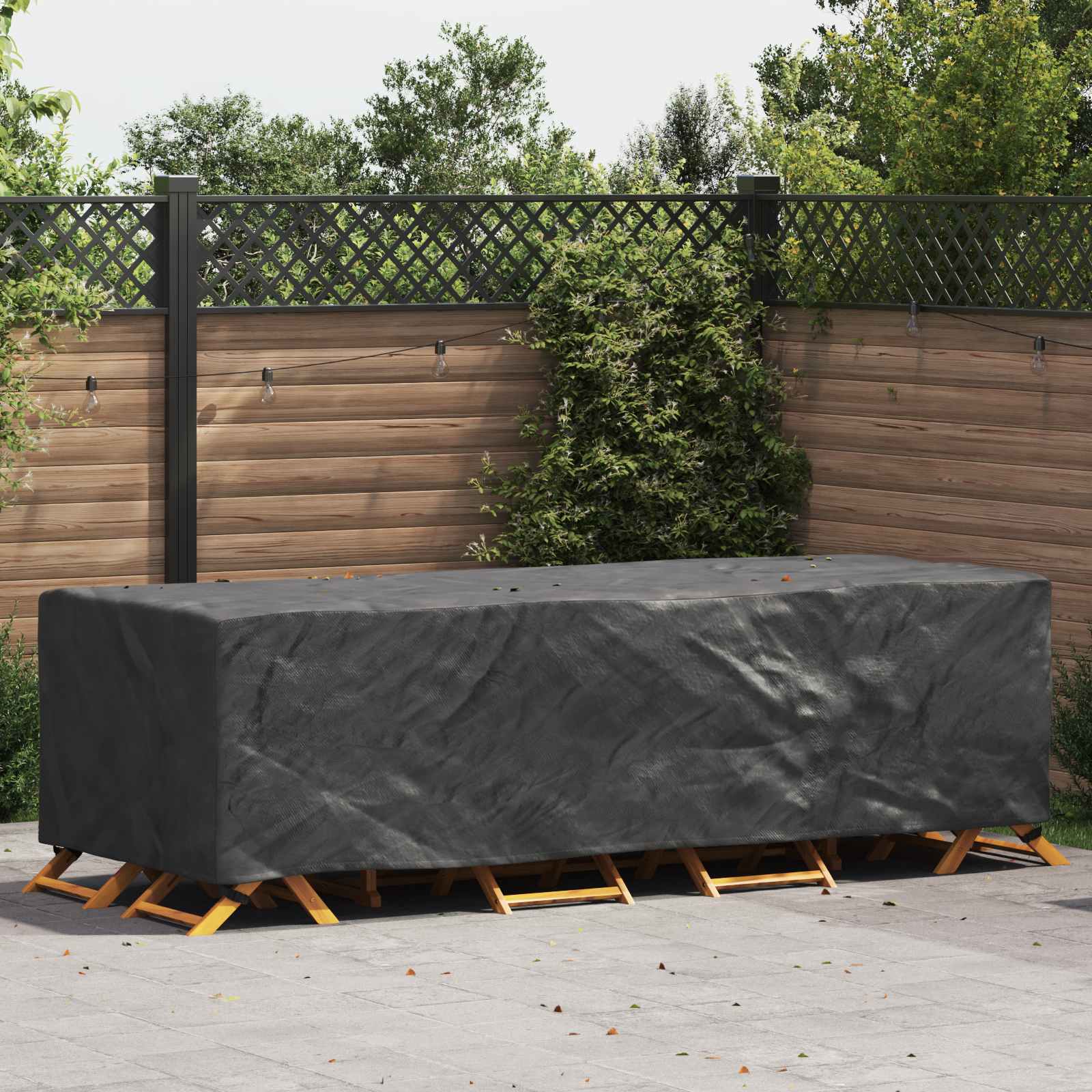 Κάλυμμα επίπλων Μονόχρωμο Μαύρο 270 x 110 x 70 εκ. 600D