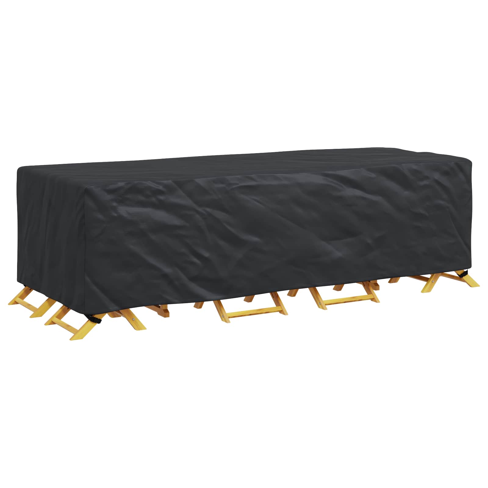 Κάλυμμα επίπλων Μονόχρωμο Μαύρο 270 x 110 x 70 εκ. 600D