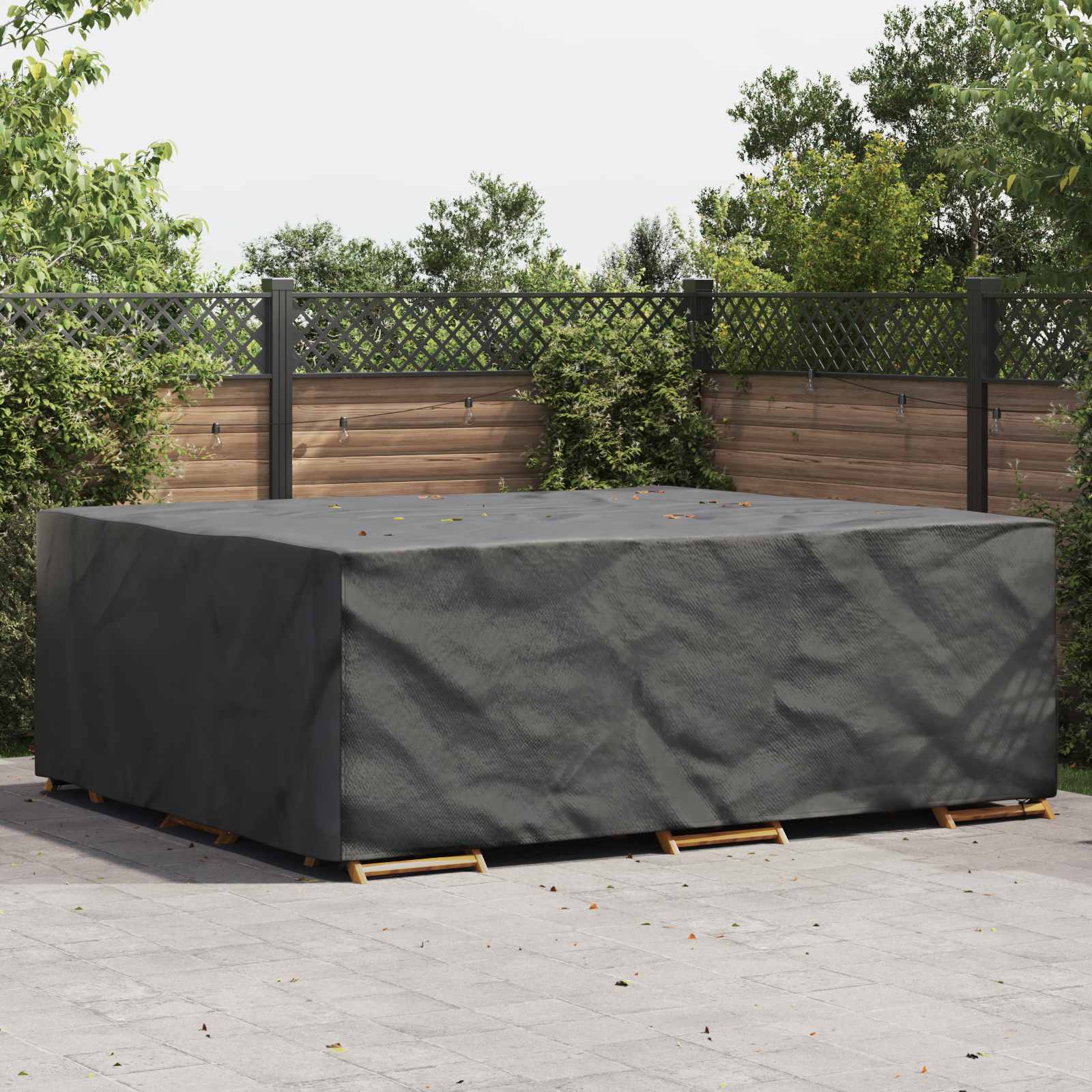 Κάλυμμα επίπλων Μονόχρωμο Μαύρο 300 x 250 x 70 εκ. 600D
