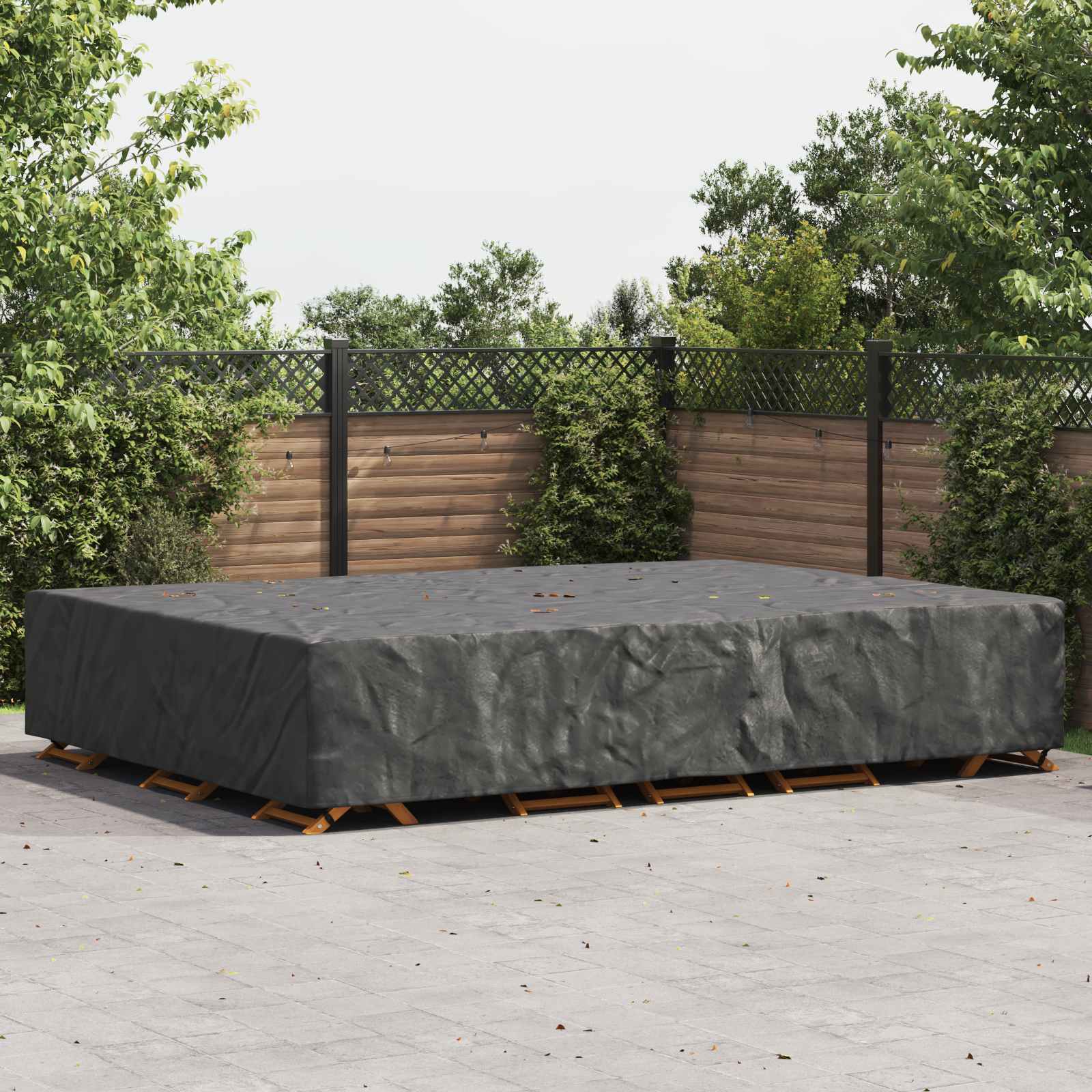 Κάλυμμα επίπλων Μονόχρωμο Μαύρο 400 x 300 x 70 cm 600D